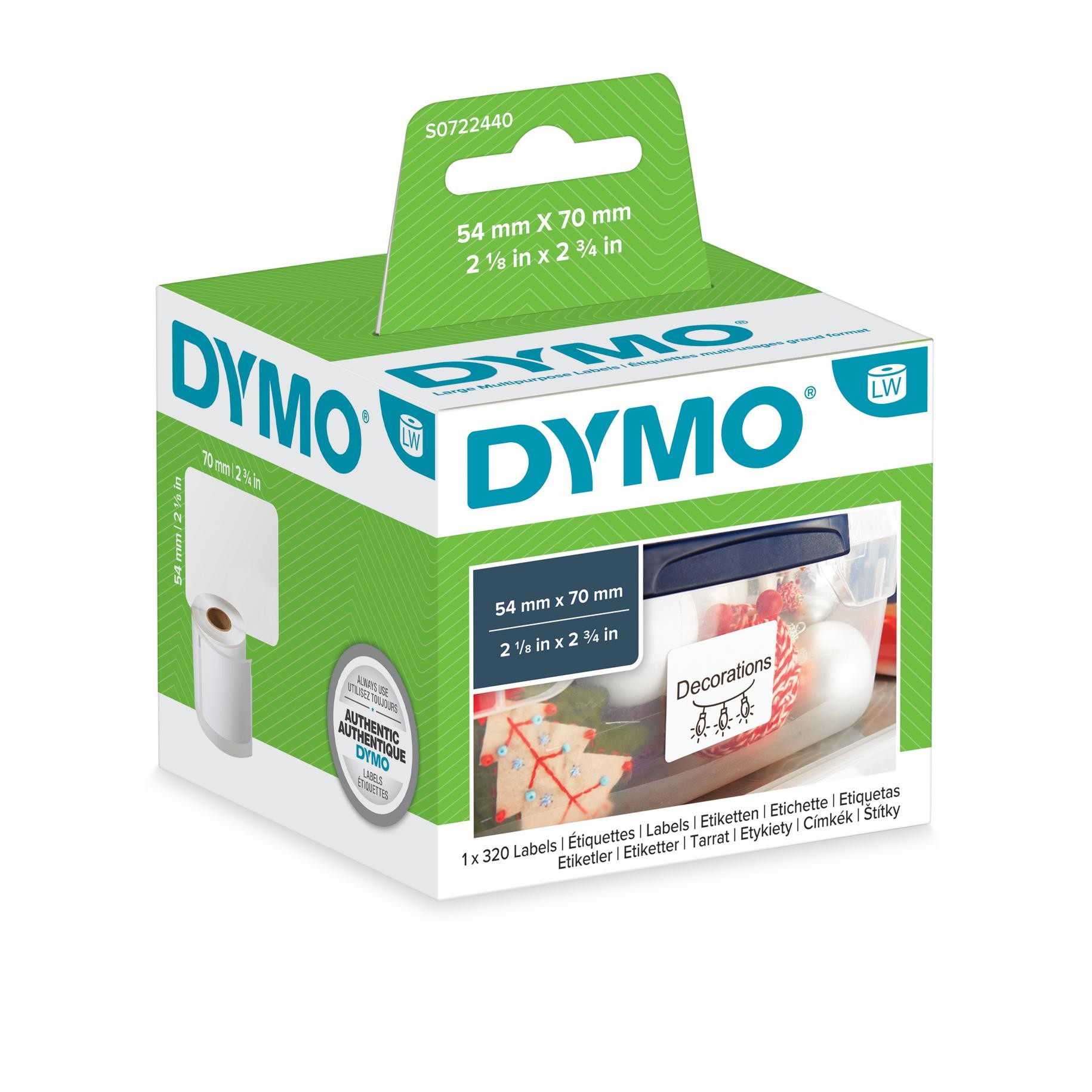 Rotolo da 260 etichette Dymo LabelWriter Indirizzi 89x36 mm